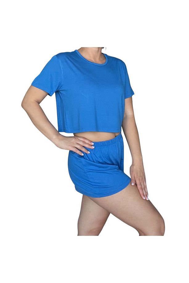 T-Shirt Şort Örme Pijama Takımı - 2