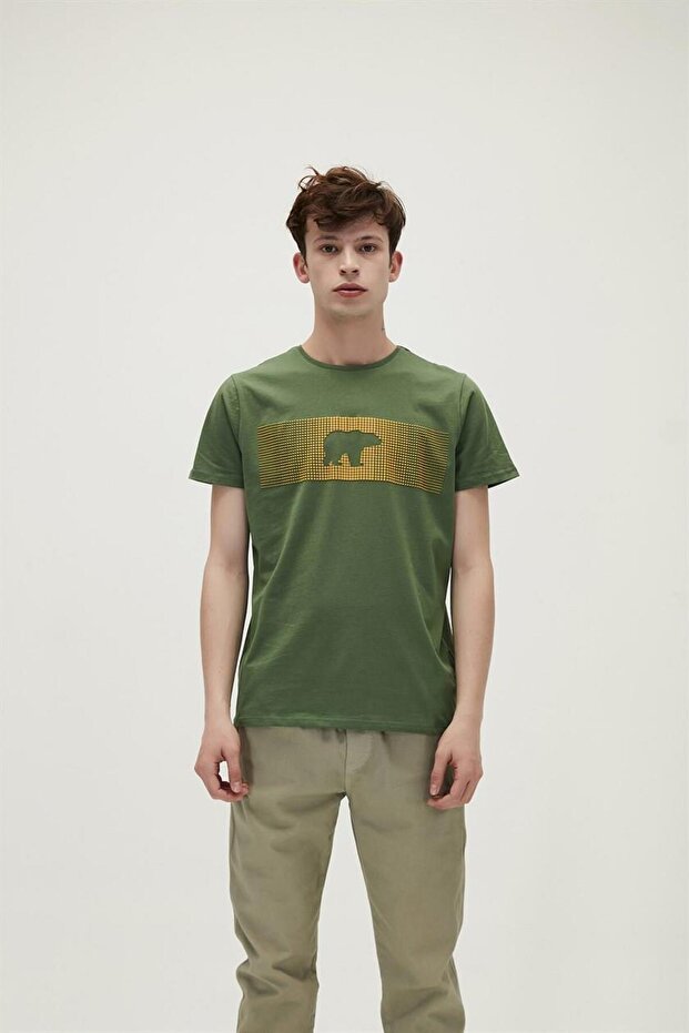 20.01.07.024-C09 Fancy Men's T-Shirt Green