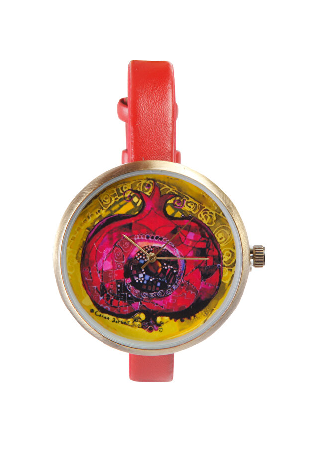 Pomegranate Patterned Wrist Watch - 3