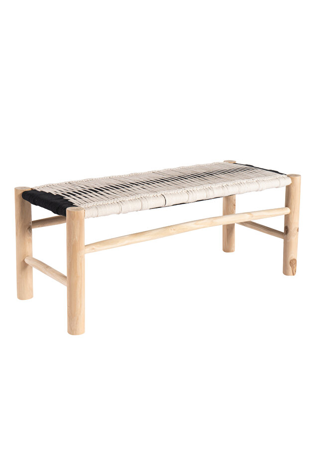 Kasia Macrame Bench NATURAL/SIYAH - 3