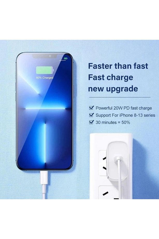 İphone 11/12/13/14 Pro Max Uyumlu Şarj Aleti 20w Type-c Power Adaptör Type-c To Lightning Kablo Seti - 3