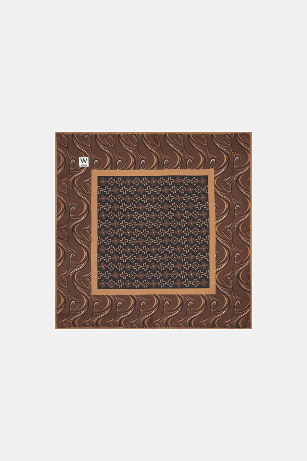 KAHVE İPEK MENDİL - 1