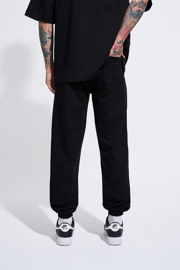 Erkek Aesthetic Dreams Baskılı Relaxed Jogger Siyah Eşofman Altı - 5