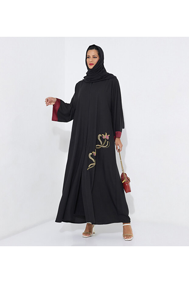 Red Flora Abaya - 4