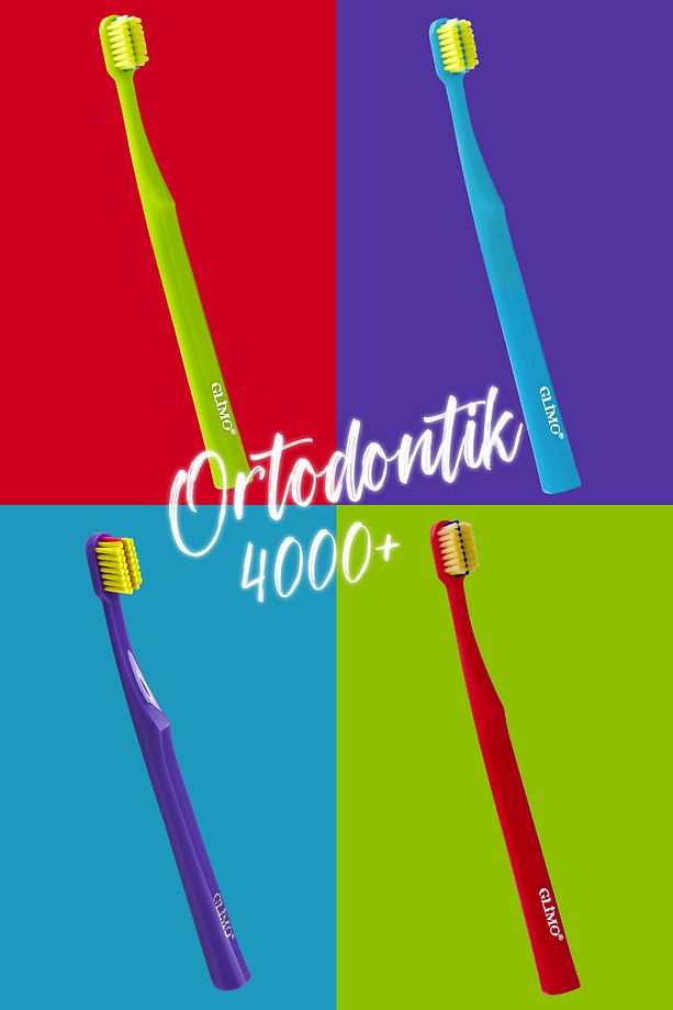 Ortodontik Diş Fırçası 4000 | Fda Onaylı,bpa Içermez,diş Teli Temizliği | 0,12 Mm Fırça Kılı, Mavi - 8