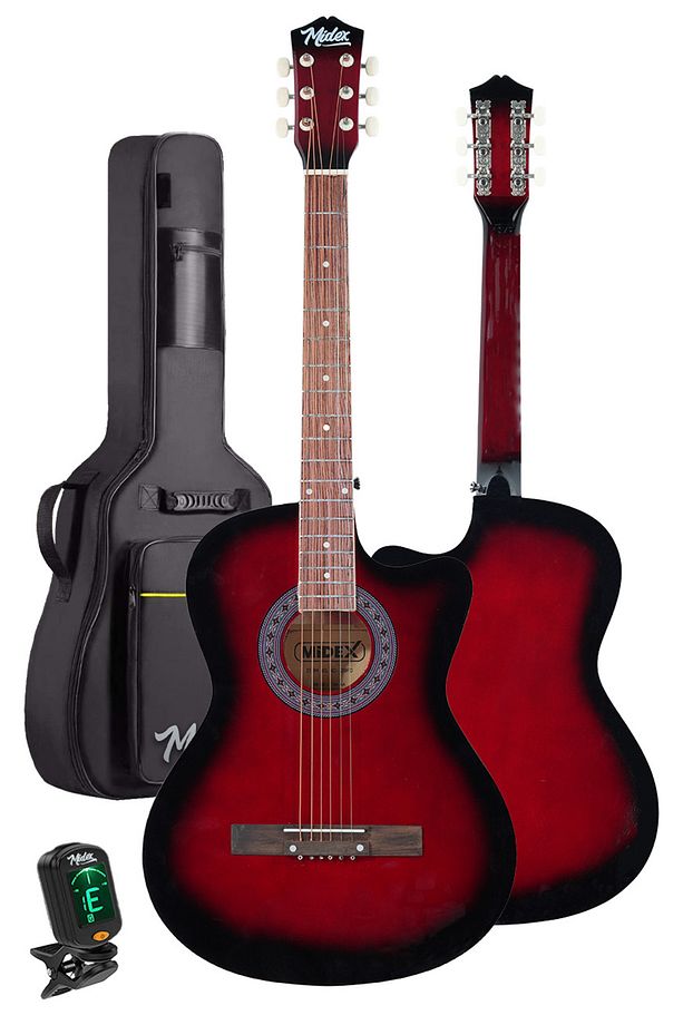 XC-120RD Kaliteli Akustik Gitar Gül Klavye Sap Ayarlı 4/4 Full Set - 3