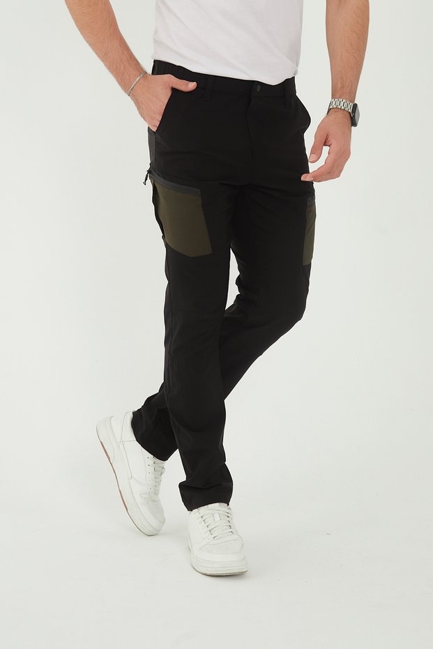 Camp530 Outdoor Tactical Water Repellent Lycra Summer Men's Black-Khaki Tactical Pants