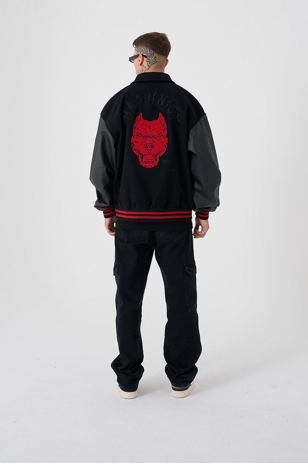 Erkek No Need To Fear Oversize Bomber Ceket Black - 4