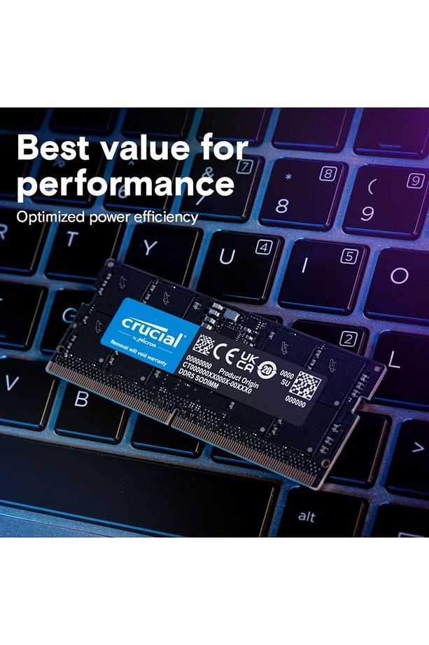 64GB DDR5-5600 SODIMM CL46 NOTEBOOK RAM BELLEK CT64G56C46S5 - 3