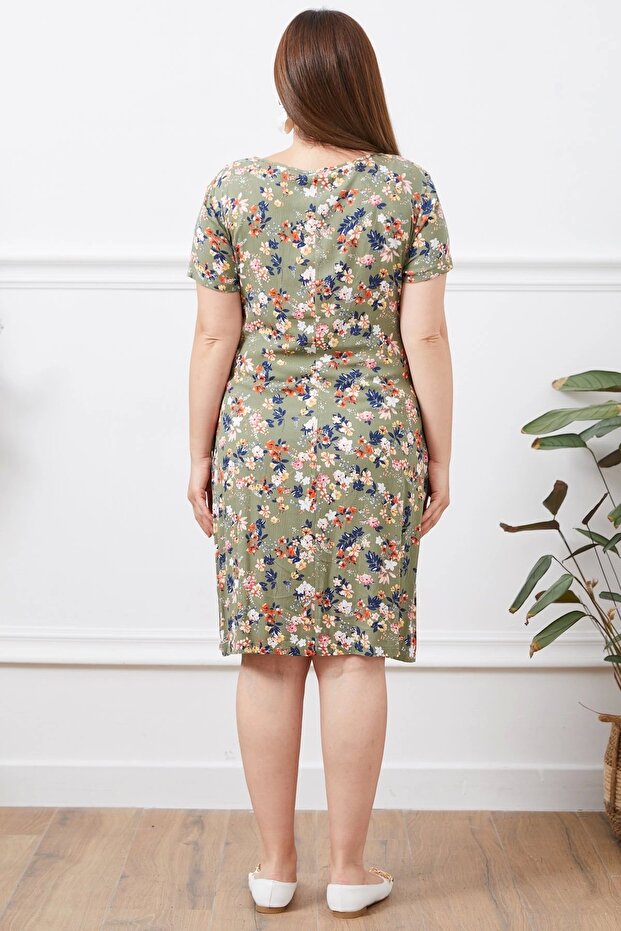 فستان منقوش مقاس كبير - 3