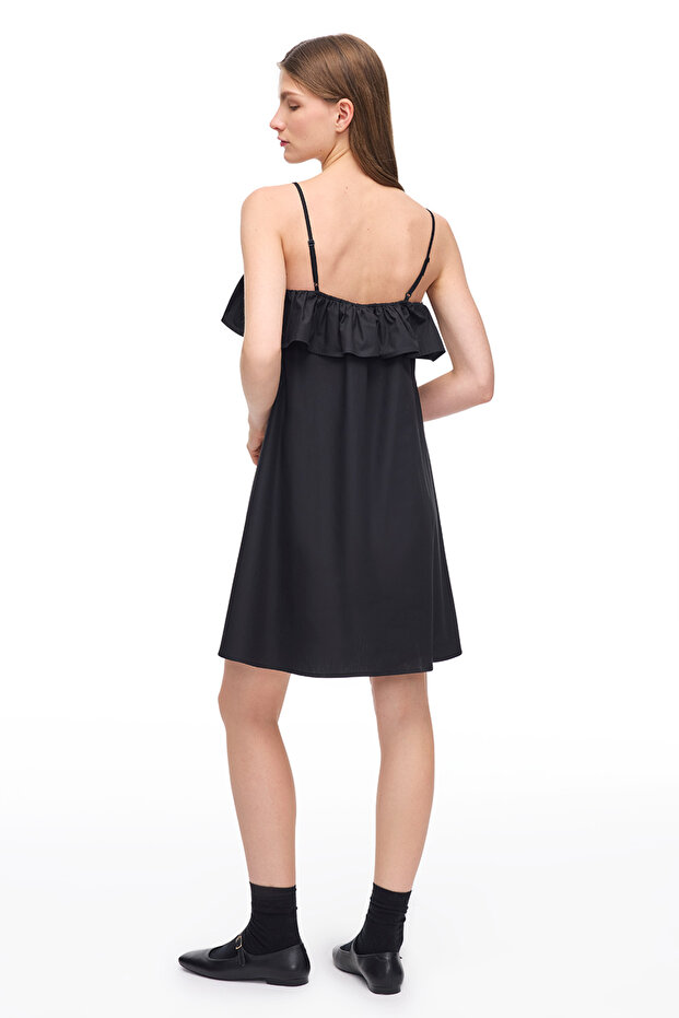 Siyah Albas Mini Boy Elbise - 4