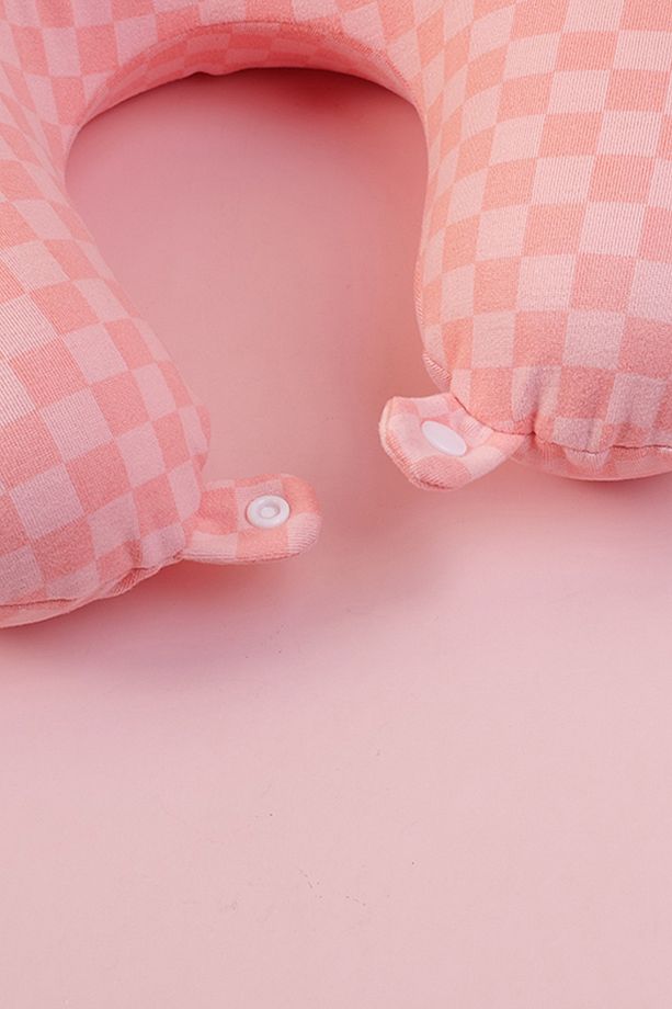 Mozaik Şekillli Memory Foam U Tipi Yastık Pembe - 2