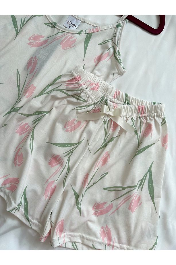 Pinterest Modeli Şort-Atlet Pijama Takımı - 2