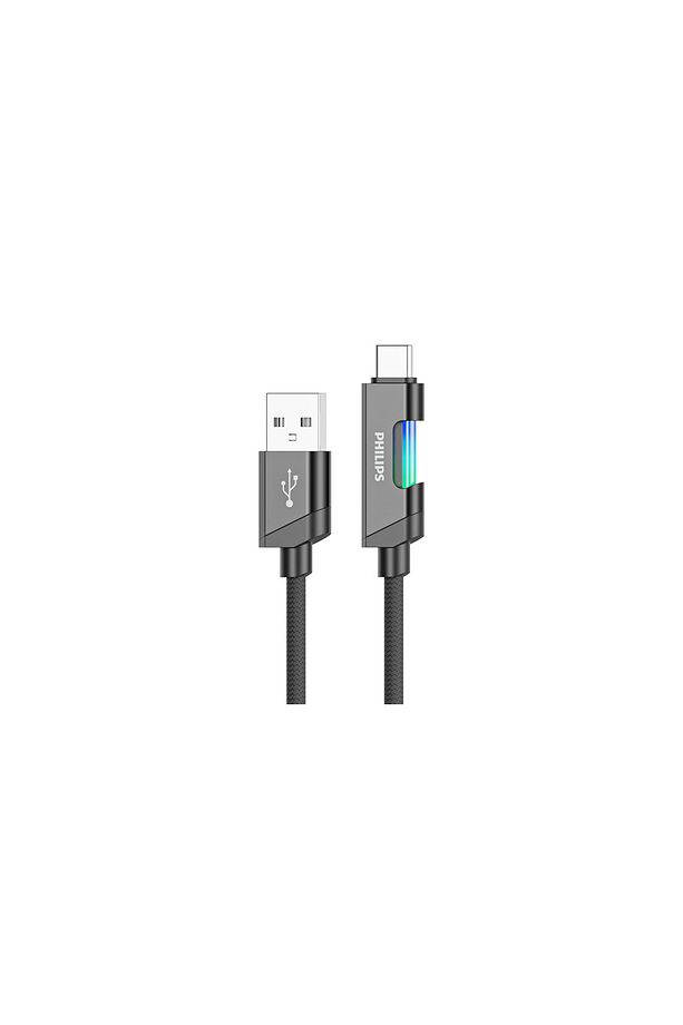 USB-Type-C Şarj Kablosu,Hızlı Şarj,3A Yüksek Akım,1 Metre,Örgü Kablo,Çok Renkli Işık,DLC5021A - 1