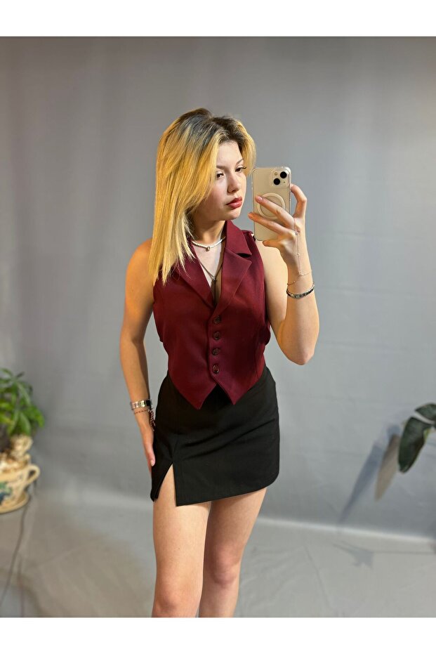 BAĞCIK DETAYLI YELEK