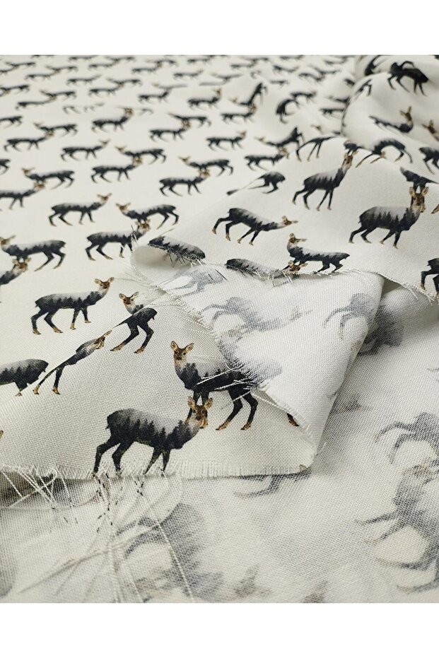 الفوال فيسكوز منقوش الغزلان: 145 - 2