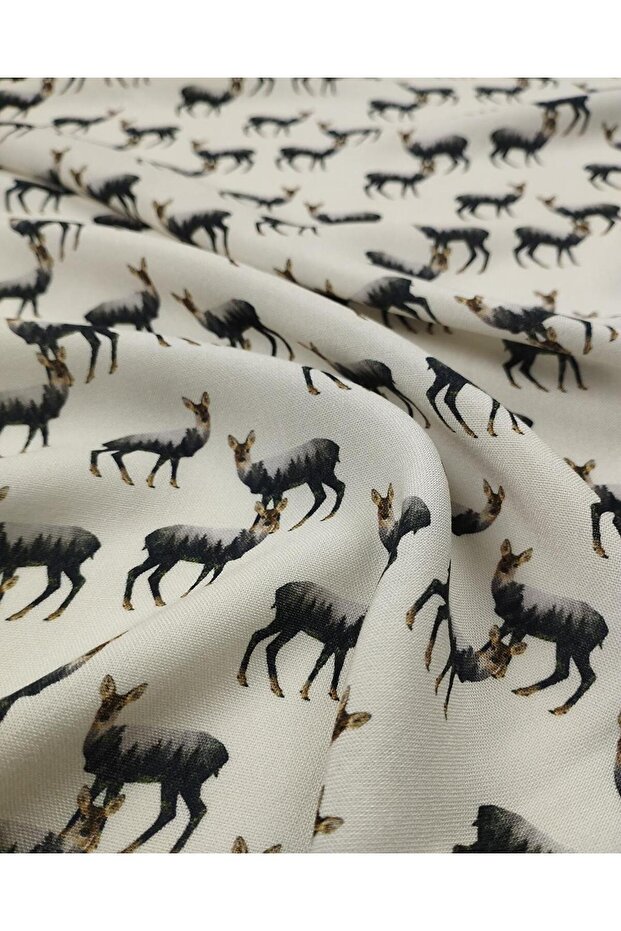 الفوال فيسكوز منقوش الغزلان: 145 - 4