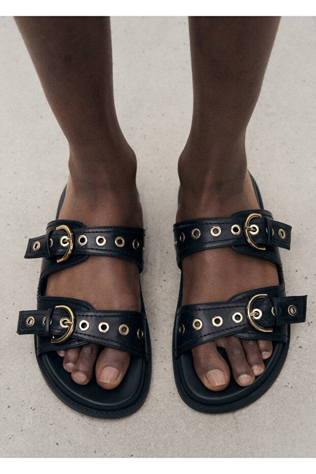 Bantlı tokalı sandalet - 4