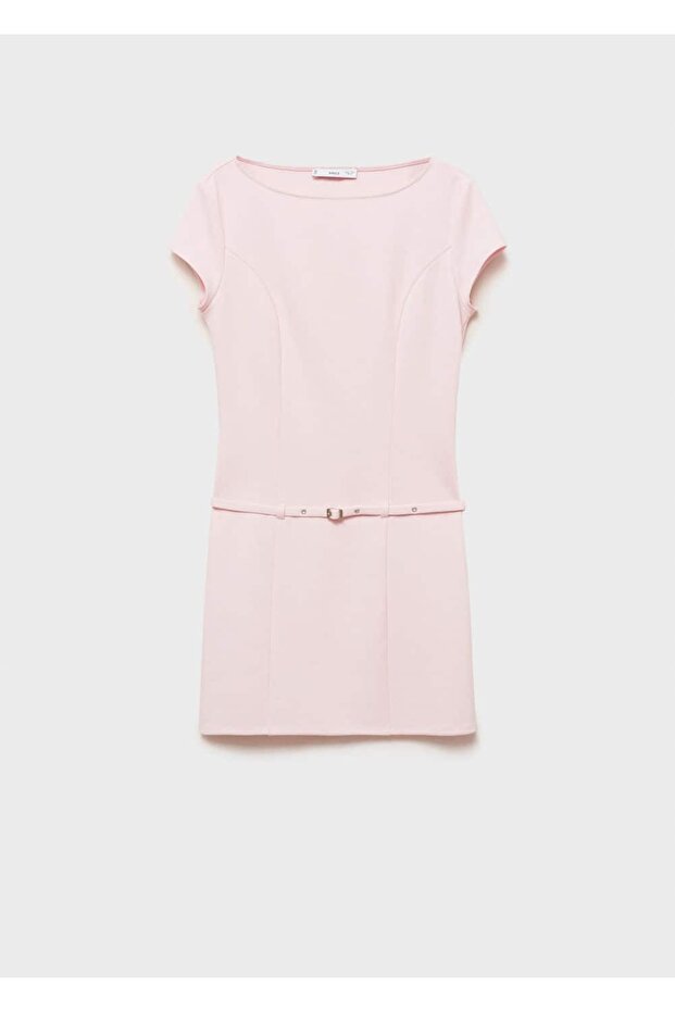 Kemerli kısa elbise - 3