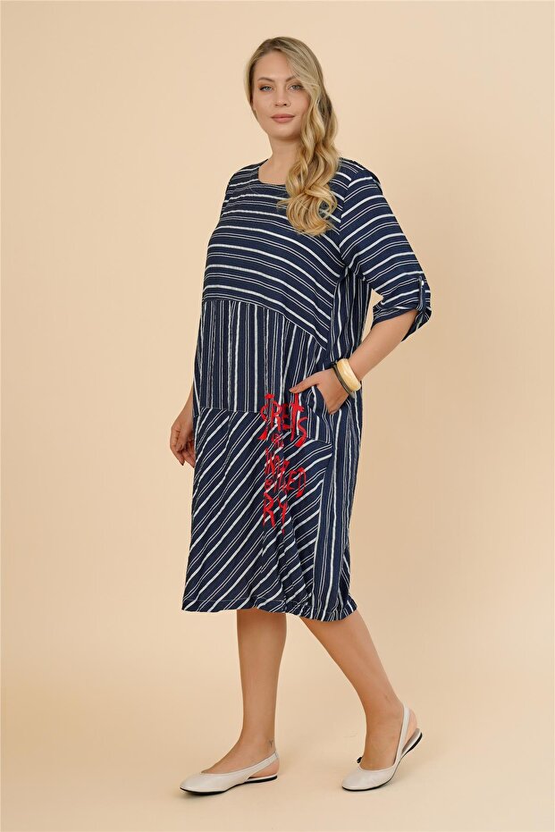 25171 ELBİSE LACIVERT - 2