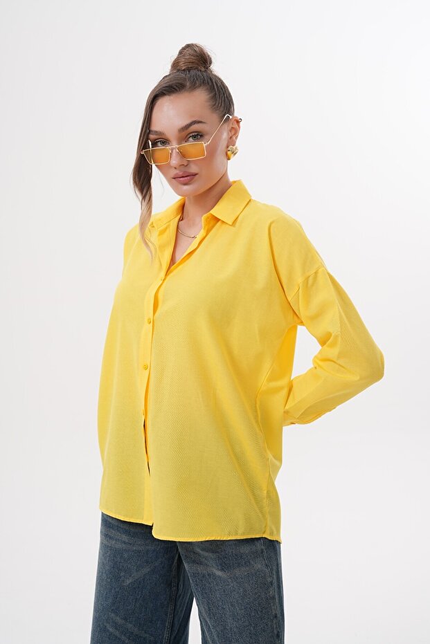 Oversize Basic πουκάμισο - 3