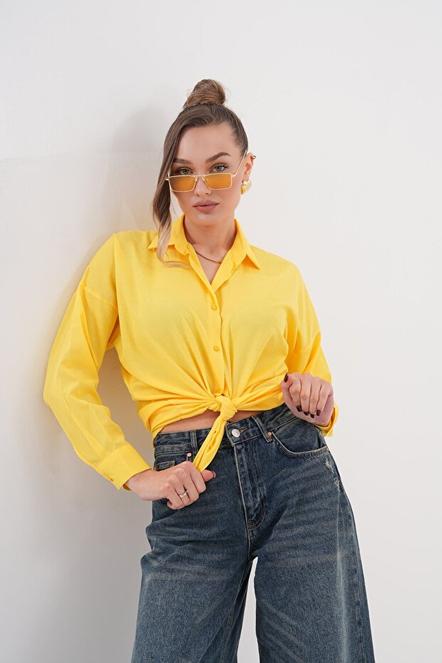 Oversize Basic πουκάμισο - 7