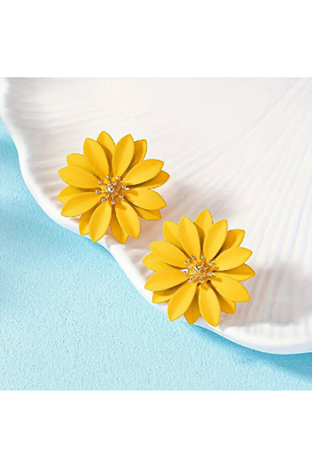 أقراط زهرة صفراء - 1