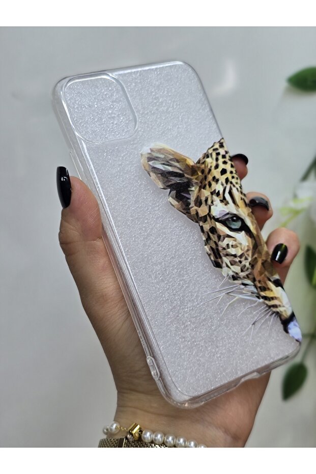 Leopard Pattern Transparent Phone Case Compatible with iPhone 11 - 4
