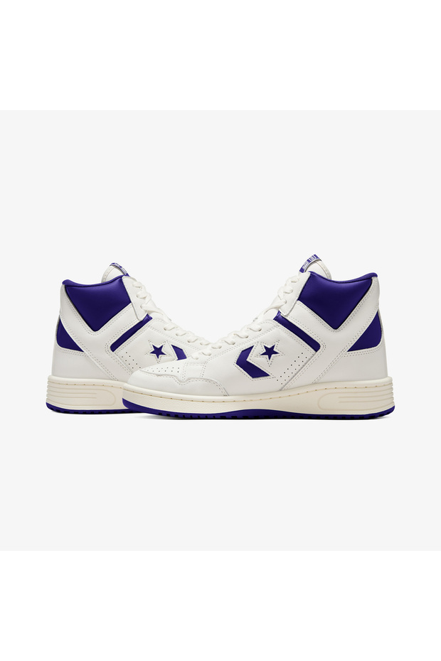 Weapon Unisex Mor Deri Sneaker - 4