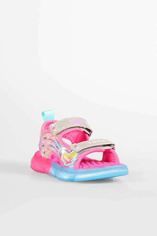 22-30 Numara Hafif Esnek Taban Işıklı Kız Çocuk Sandalet - 2