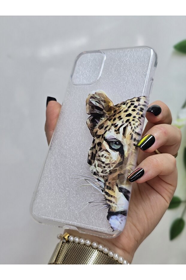 Leopard Pattern Transparent Phone Case Compatible with iPhone 11 - 3