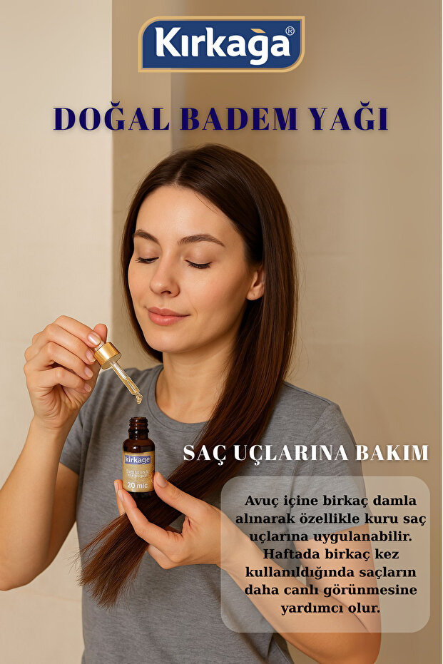 Doğal Badem Yağı Çatlak Önleyici 20ml | Bakım Yağı | Doğal & Katkısız - 1