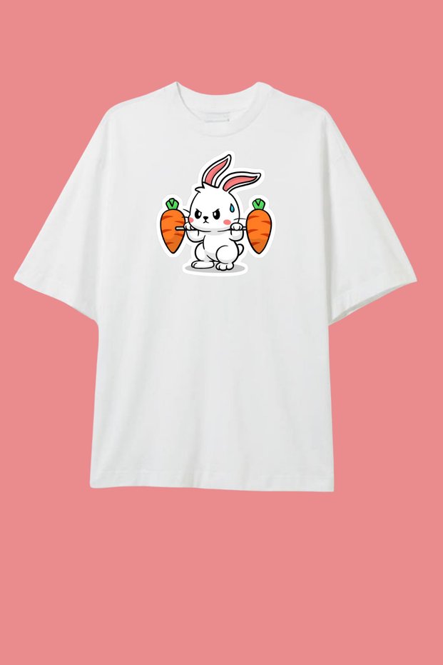 Rabbit Gym Printed Oversize T-Shirt