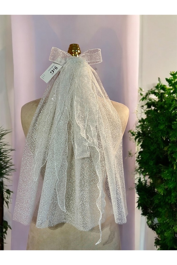 Glitter Short Bridal Veil