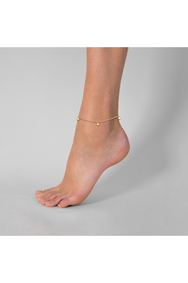 Silberfusskette Fusskette Sterling Silber gelbgold - 2