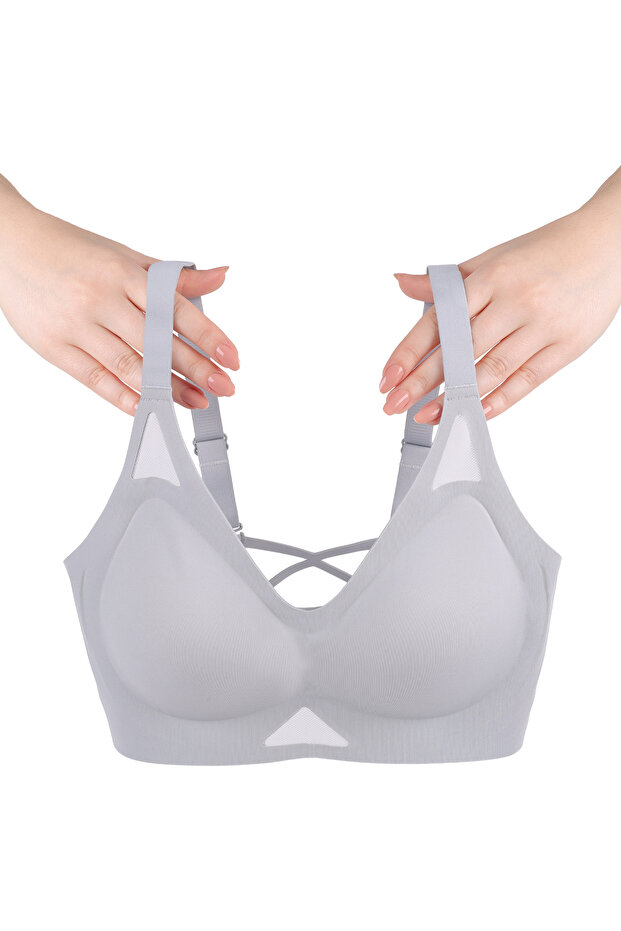 Wire Free Push up Seamless Removable Pad Breathable Sports Bra