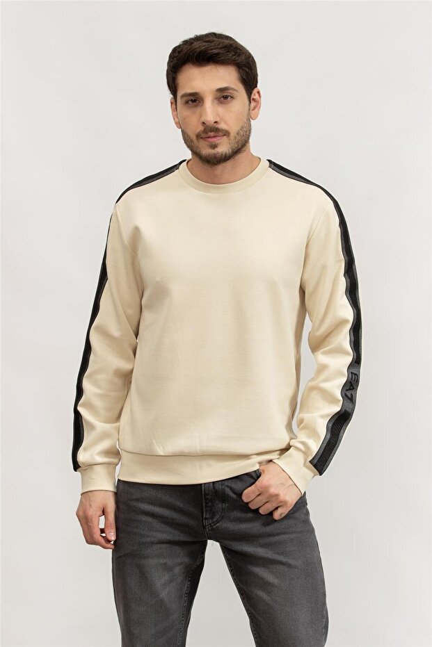 Erkek Bisiklet Yaka Sweatshirt - 1