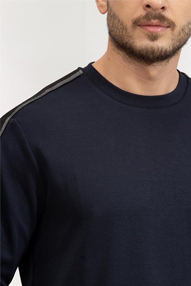 Erkek Bisiklet Yaka Sweatshirt - 4