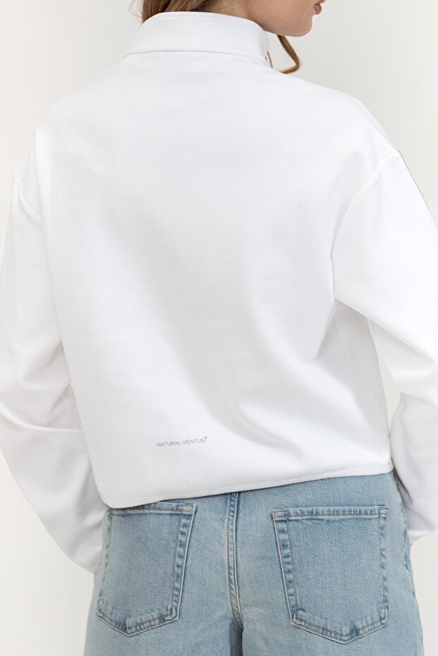 Kadın Fermuarlı Sweatshirt - 3