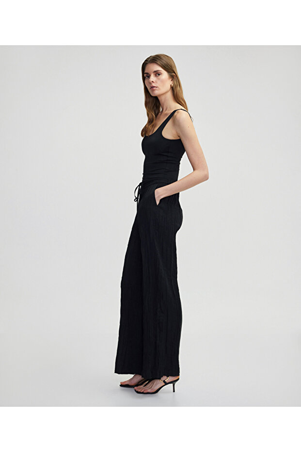 Kırışık görünümlü pantolon - 2