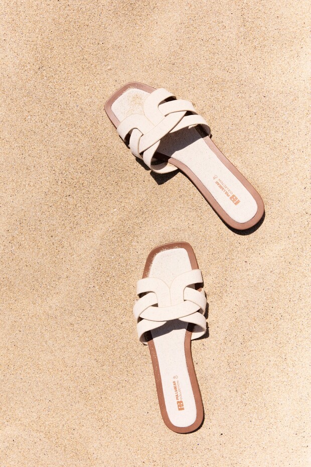 Düz kumaş sandalet - 1