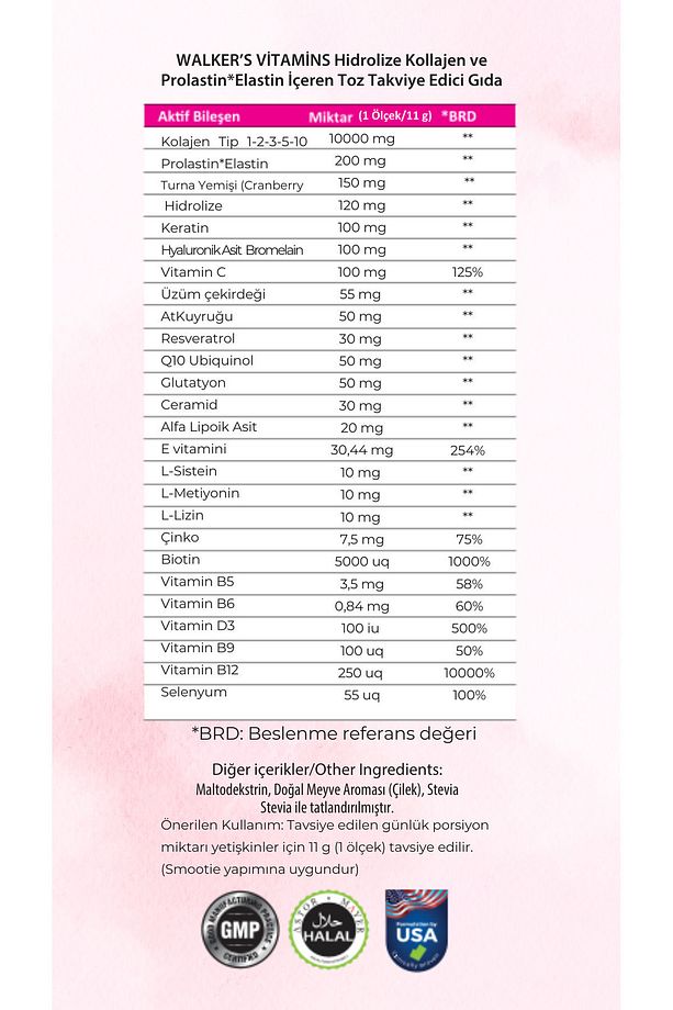 Walker`s Kolajen Collagen +Magnezyum All Forms Sporcu Destek Paketi - 5