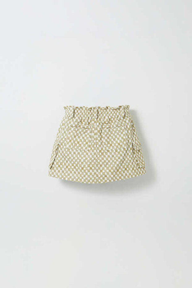 Dama Desenli Mini Etek - 5