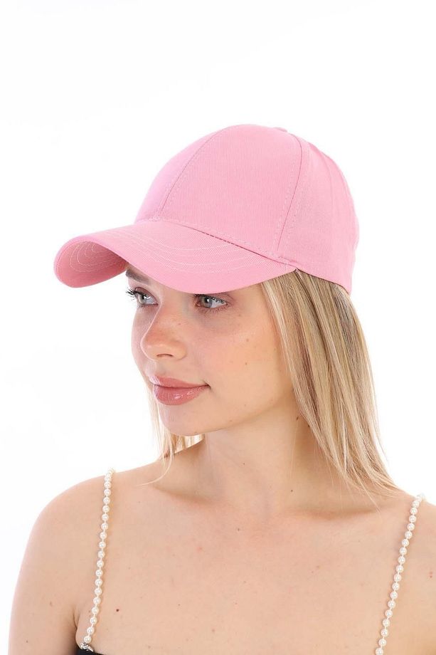 Unisex Ayarlanabilir Pembe Spor Basic Şapka - 5