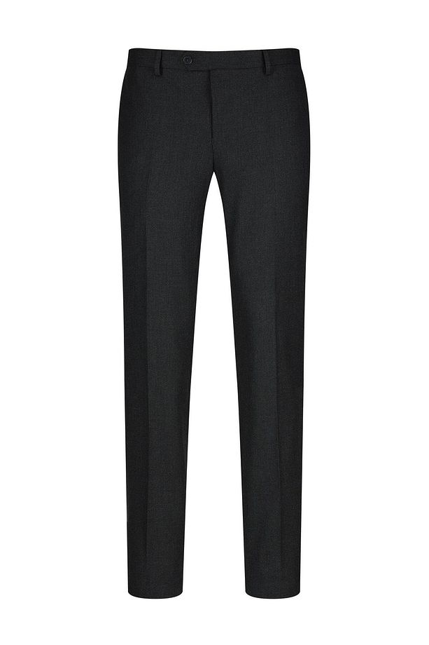 Antrasit Regular Fit Kareli Yandan Cepli Kumaş Pantolon - 1