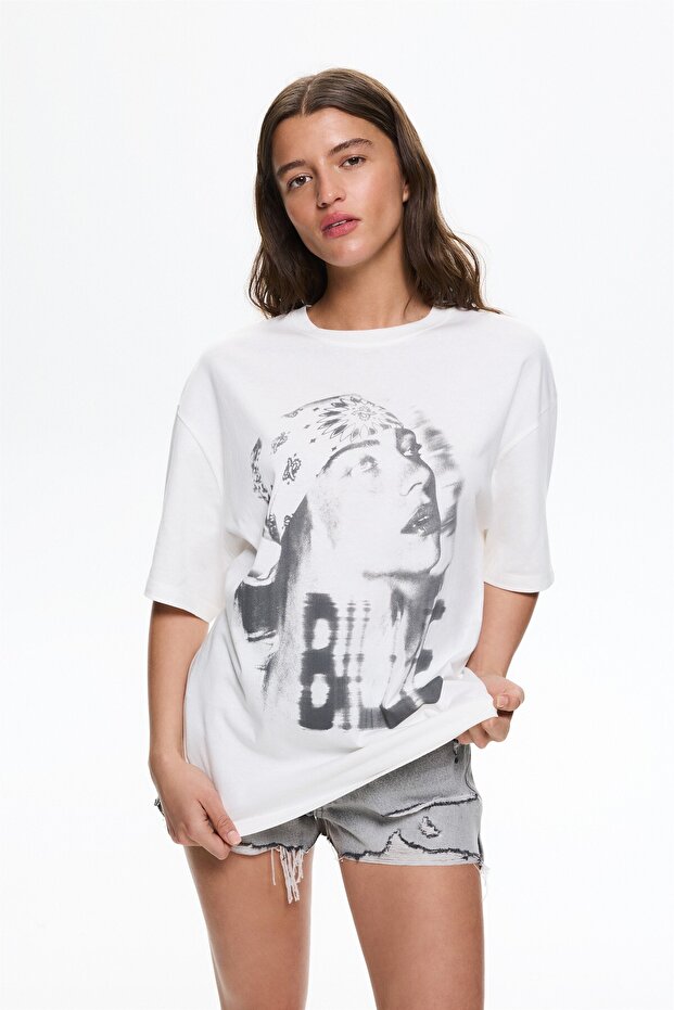 Billie Eilish baskılı t-shirt - 5