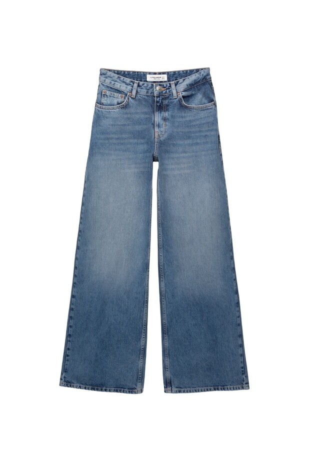 Düşük belli geniş paça jean - 3