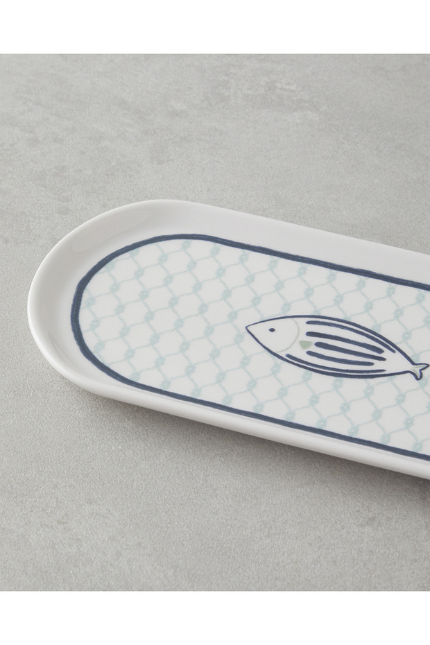 Aqualuna Seramik Kayık Tabak 22 cm Mavi-yeşil - 3