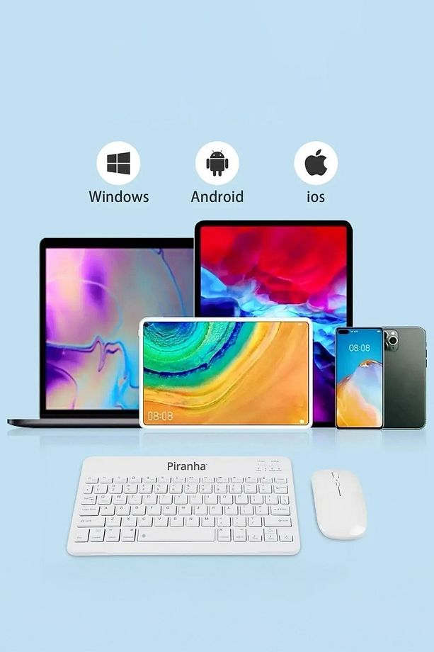 2380 Bluetooth Kablosuz Türkçe Q Klavye ve Mouse Seti / Windows - macOS - Android - 2