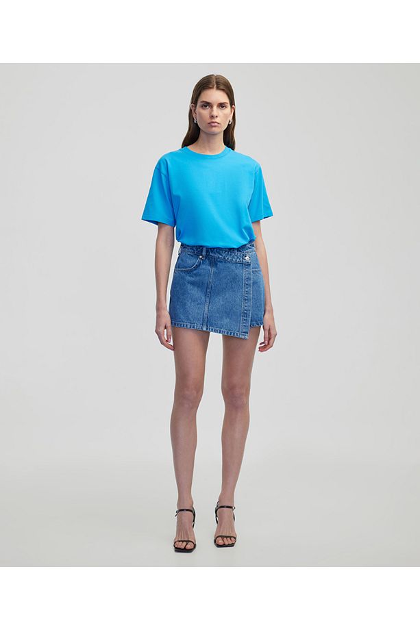 Cepli anvelop denim şort etek - 1